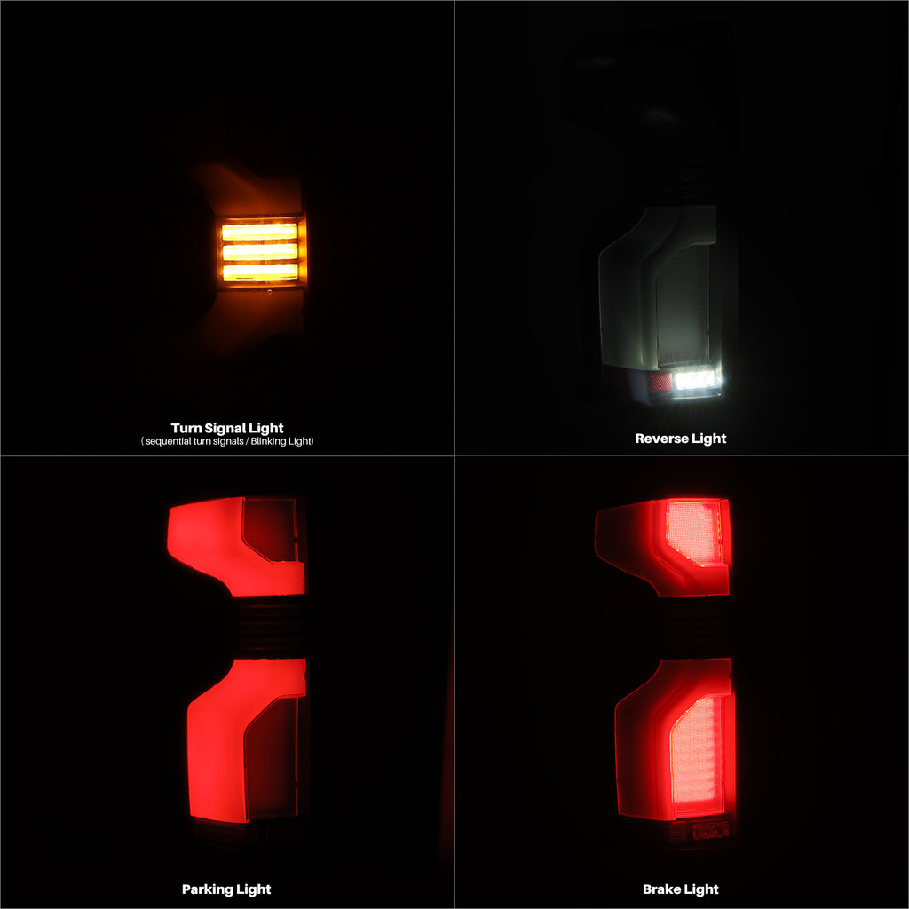 AlphaRex 620088 LED Taillights Black for Select Chevrolet Silverado 1500, Chevrolet Silverado HD, Chevrolet Silverado HD