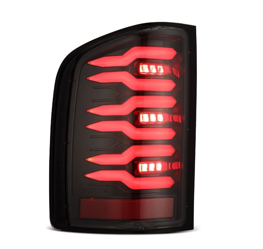 AlphaRex 620090 LED Taillights Alpha Black for Select Chevrolet Silverado 1500, Chevrolet Silverado HD, Chevrolet Silverado HD