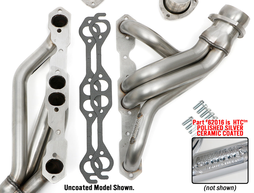 Hedman Hedders 62016 67-87 C10/C20 SB CHEVY PICKUP (2WD); 1-5/8 in. MID-LENGTH COATED STAINLESS STEEL for Select Chevrolet C10, Chevrolet C10 Pickup, Chevrolet C10 Suburban, Chevrolet C20, Chevrolet C20 Pickup, Chevrolet C20 Suburban, Chevrolet C30,