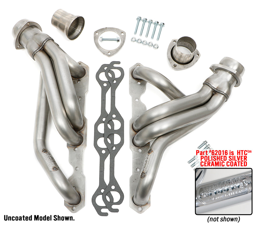 Hedman Hedders 62016 67-87 C10/C20 SB CHEVY PICKUP (2WD); 1-5/8 in. MID-LENGTH COATED STAINLESS STEEL for Select Chevrolet C10, Chevrolet C10 Pickup, Chevrolet C10 Suburban, Chevrolet C20, Chevrolet C20 Pickup, Chevrolet C20 Suburban, Chevrolet C30,