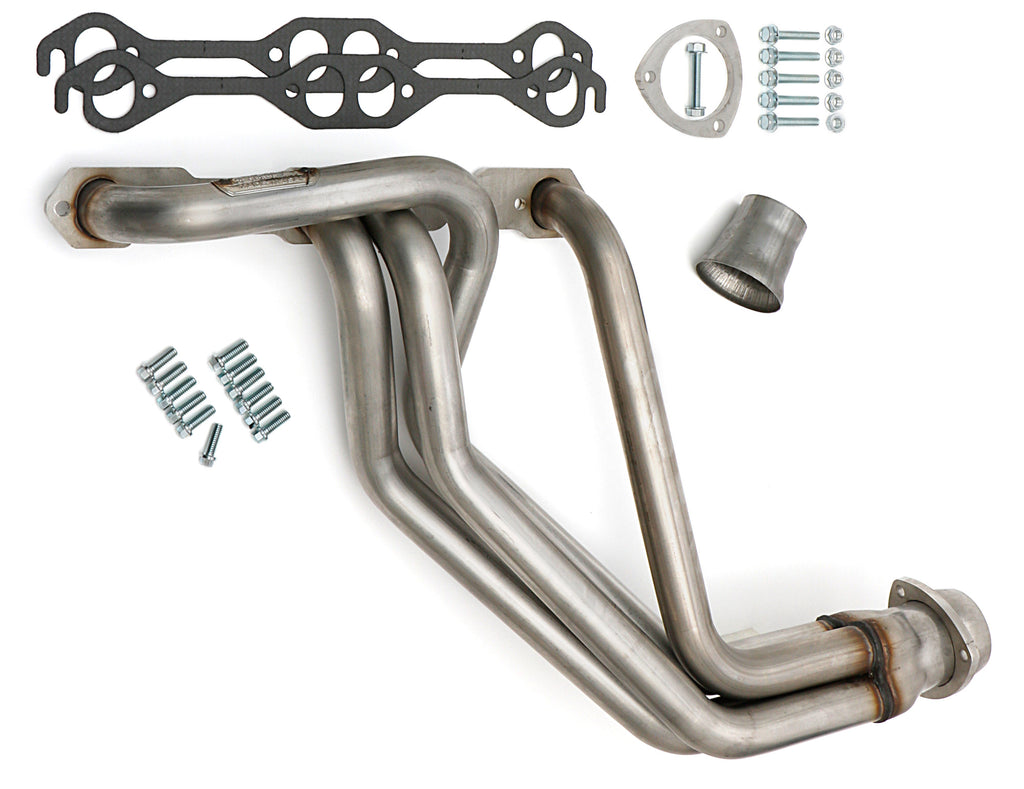 Hedman Hedders 62090 STAINLESS HEADERS; LONG; 67-91 2WD/4WD SB CHEVY TRUCKS/SUVS; 1-5/8 IN.- UNCOATED for Select Chevrolet C10, Chevrolet C10 Pickup, Chevrolet C10 Suburban, Chevrolet C20, Chevrolet C20 Pickup, Chevrolet C20 Suburban, Chevrolet C30,