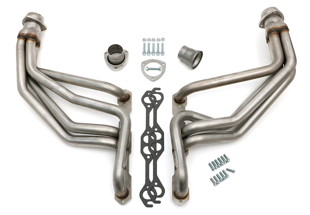 Hedman Hedders 62090 STAINLESS HEADERS; LONG; 67-91 2WD/4WD SB CHEVY TRUCKS/SUVS; 1-5/8 IN.- UNCOATED for Select Chevrolet C10, Chevrolet C10 Pickup, Chevrolet C10 Suburban, Chevrolet C20, Chevrolet C20 Pickup, Chevrolet C20 Suburban, Chevrolet C30,