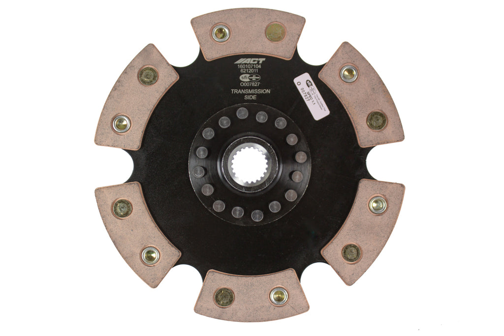 Advanced Clutch 6212011 ACT 6 Pad Rigid Race Clutch Disc for Select Honda CRX, Honda Civic