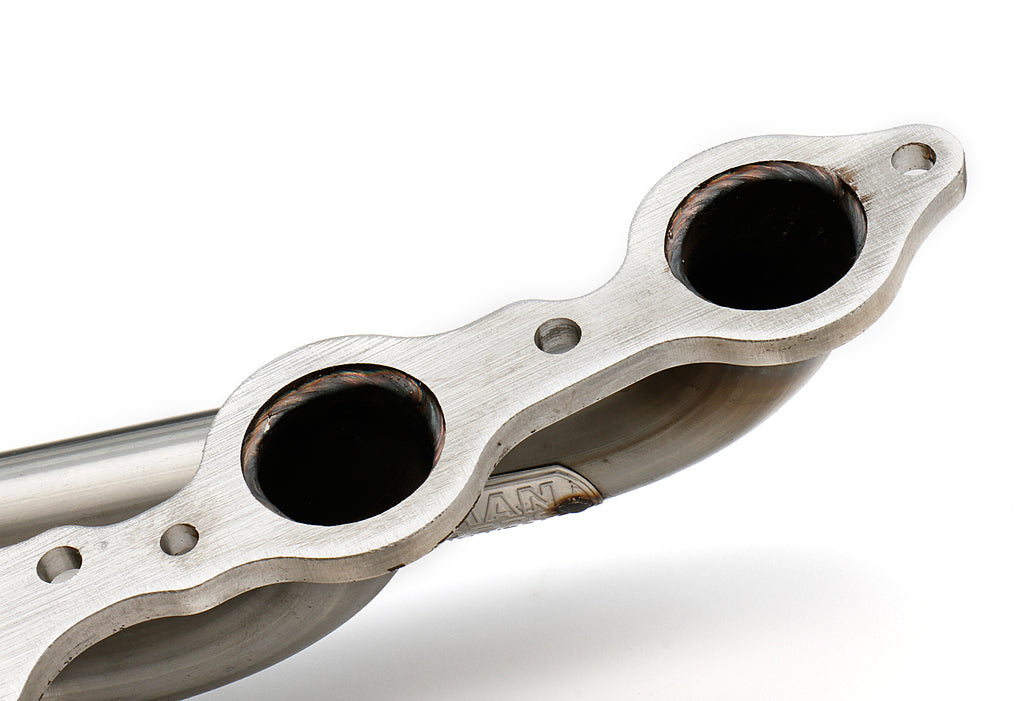 Hedman Hedders 62140 1968-72 Chevelle/El Camino; LS Swap Headers; Mid-length - 304 Stainless Raw for Select Buick GS, Buick Skylark, Chevrolet Chevelle, Chevrolet El Camino, Chevrolet Monte Carlo, Oldsmobile 442, Oldsmobile Cutlass, Oldsmobile F85,