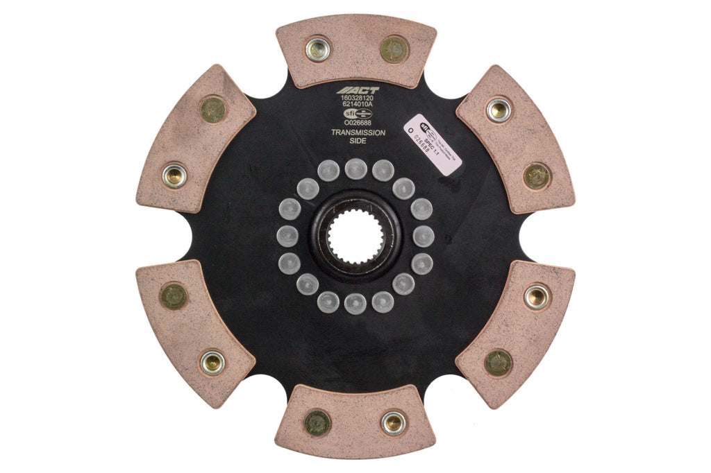 Advanced Clutch 6214010A ACT 6 Pad Rigid Race Clutch Disc for Select Acura ILX, Acura RSX, Acura TSX, Honda Accord, Honda Civic
