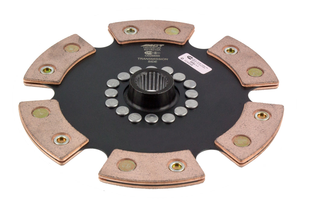 Advanced Clutch 6214010A ACT 6 Pad Rigid Race Clutch Disc for Select Acura ILX, Acura RSX, Acura TSX, Honda Accord, Honda Civic