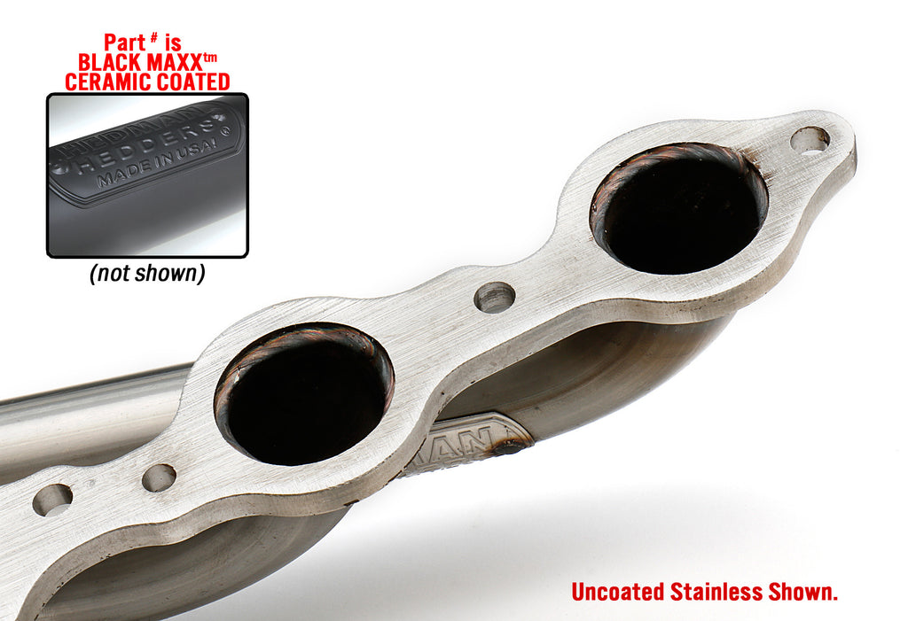 Hedman Hedders 62143 1968-72 Chevelle/El Camino; LS Swap Headers; Mid-length - 304 Stainless- Black for Select Buick GS, Buick Skylark, Chevrolet Chevelle, Chevrolet El Camino, Chevrolet Monte Carlo, Oldsmobile 442, Oldsmobile Cutlass, Oldsmobile F85,