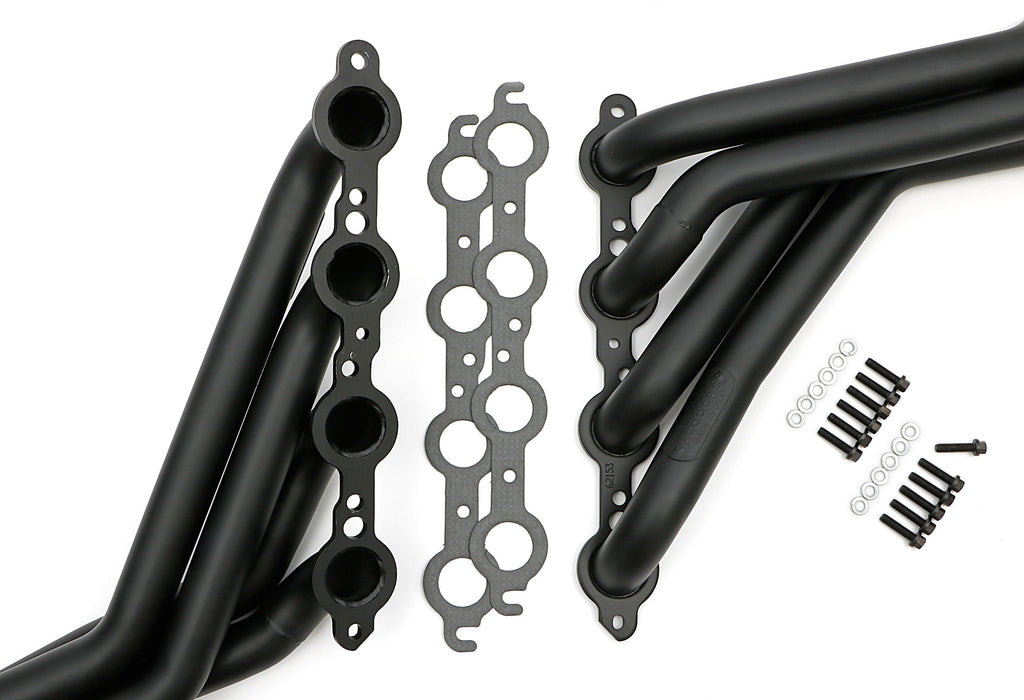 Hedman Hedders 62153 1968-72 Chevelle/El Camino; LS Swap Headers; Long Tube- Stainless- Black MAXX for Select Buick GS, Buick Skylark, Chevrolet Chevelle, Chevrolet El Camino, Chevrolet Monte Carlo, Oldsmobile 442, Oldsmobile Cutlass, Oldsmobile F85,