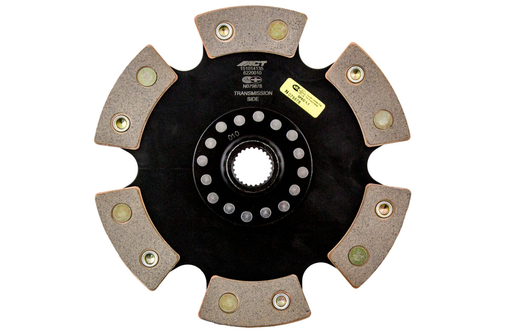 Advanced Clutch 6220010 ACT 6 Pad Rigid Race Clutch Disc for Select Acura Integra, Honda CR-V, Honda Civic, Honda Civic del Sol, Honda Prelude