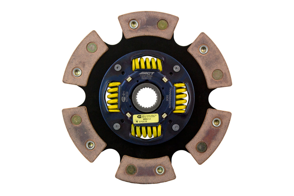 Advanced Clutch 6220110 ACT 6 Pad Sprung Race Clutch Disc for Select Acura Integra, Honda CR-V, Honda Civic, Honda Civic del Sol, Honda Prelude