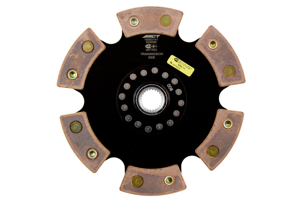 Advanced Clutch 6224006 ACT 6 Pad Rigid Race Clutch Disc for Select Nissan 240SX, Nissan 280Z, Nissan 280ZX, Nissan 620, Nissan 720, Nissan Axxess, Nissan Maxima, Nissan Stanza
