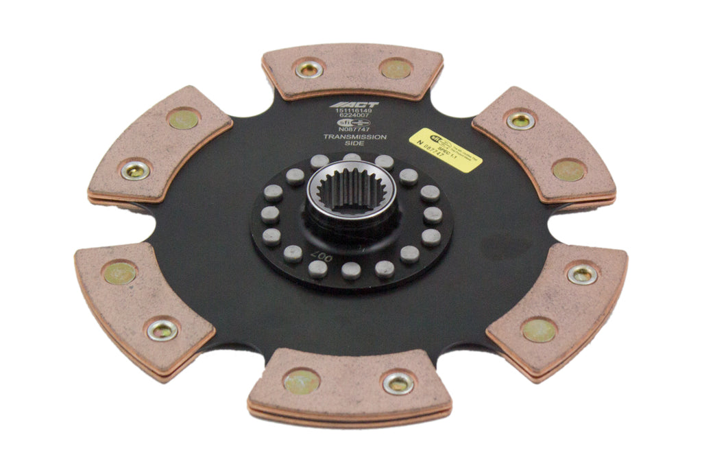 Advanced Clutch 6224007 ACT 6 Pad Rigid Race Clutch Disc for Select Toyota 4Runner, Toyota Celica, Toyota Corona, Toyota Crown, Toyota Hi-Lux, Toyota Mark II, Toyota Pickup, Toyota Van