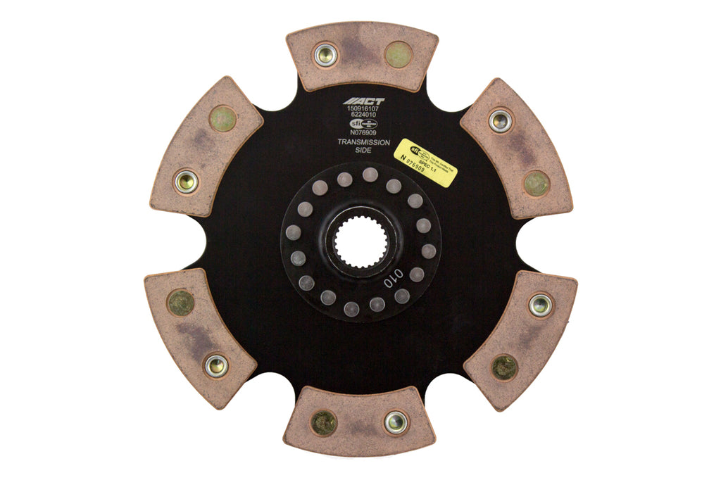 Advanced Clutch 6224010 ACT 6 Pad Rigid Race Clutch Disc for Select Acura CL, Honda Accord, Honda Prelude