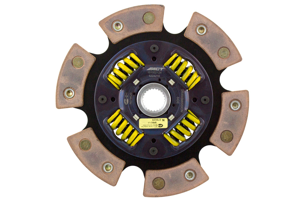 Advanced Clutch 6224210 ACT 6 Pad Sprung Race Clutch Disc for Select Acura CL, Honda Accord, Honda Prelude