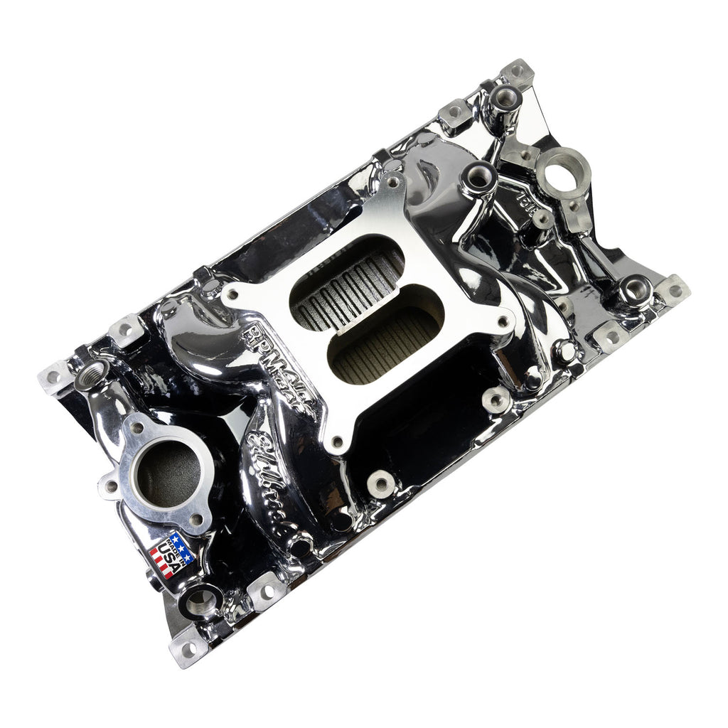Rpm-Air-Gap-Manifold-For-Small-Block-Chevy-Vortec,-Chrome-Plasma