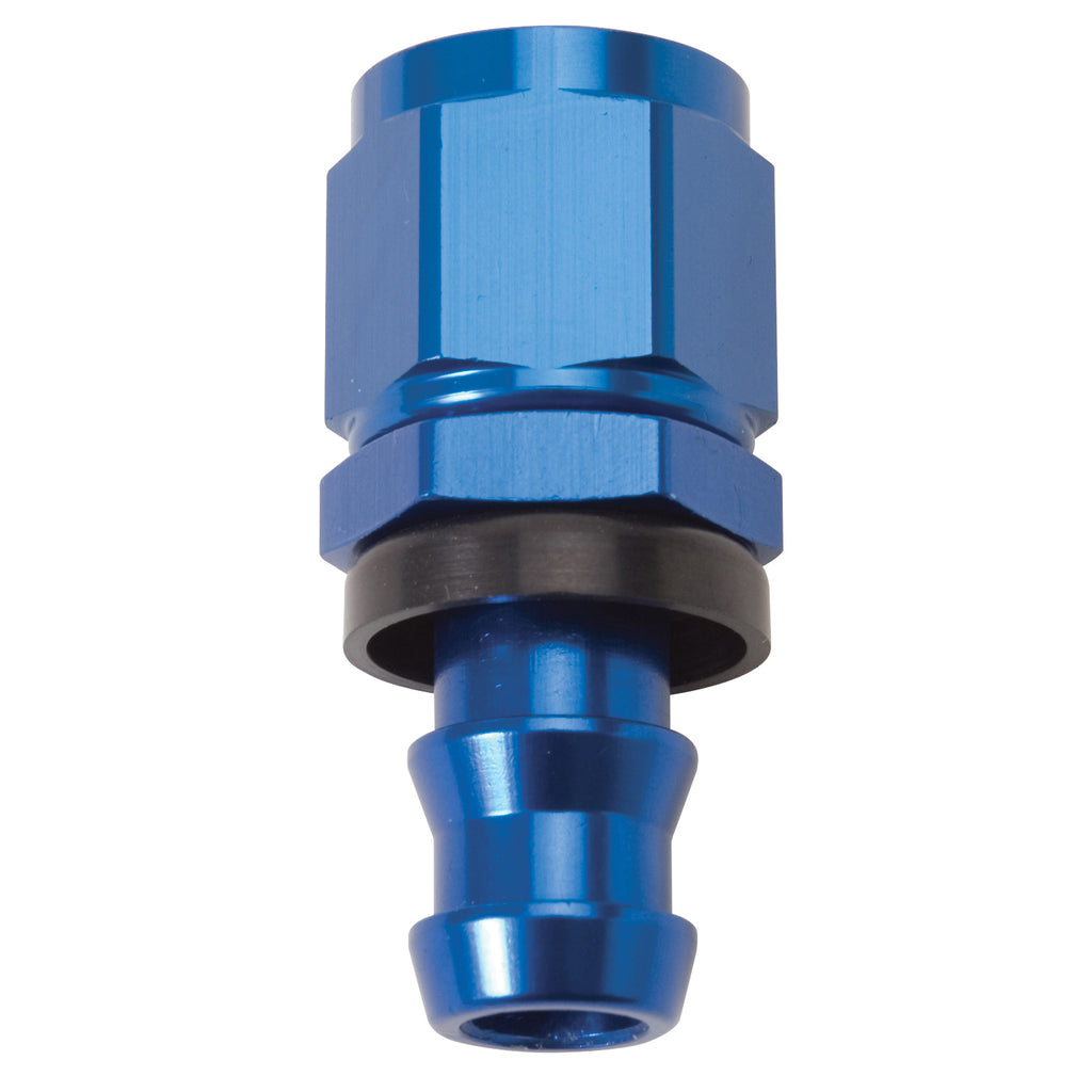 Edelbrock 624010 6AN Twist-Lok Straight Hose Ends With Blue Finish