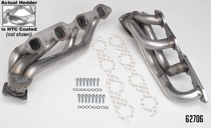Hedman Hedders 62706 Silver Stainless OE-Fit Headers For 01-06 2WD/4WD  8.1L GM Trucks for Select Chevrolet Avalanche 2500, Chevrolet Silverado HD, Chevrolet Silverado 3500, Chevrolet Suburban 2500, GMC Sierra HD, GMC Sierra 3500, GMC Yukon XL