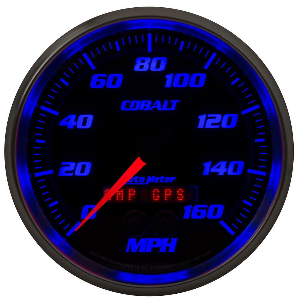 AutoMeter 6281 GAUGE, SPEEDOMETER, 5", 160MPH, GPS, COBALT