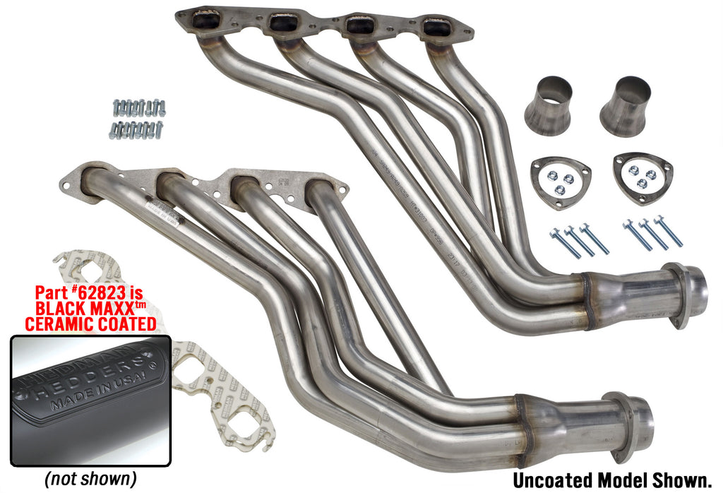 Hedman Hedders 62823 Black Stainless Long-Tube Headers for 67-91 GM 396-502 Truck/SUV for Select Chevrolet Blazer, Chevrolet C10, Chevrolet C10 Pickup, Chevrolet C1500, Chevrolet C20, Chevrolet C20 Pickup, Chevrolet C20 Suburban, Chevrolet C2500,