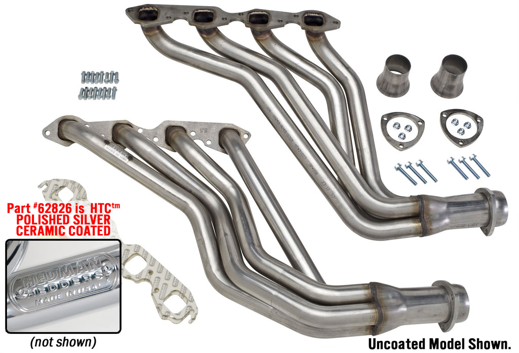 Hedman Hedders 62826 Silver Stainless Long-Tube Headers for 67-91 GM 396-502 Truck/SUV for Select Chevrolet Blazer, Chevrolet C10, Chevrolet C10 Pickup, Chevrolet C1500, Chevrolet C20, Chevrolet C20 Pickup, Chevrolet C20 Suburban, Chevrolet C2500,