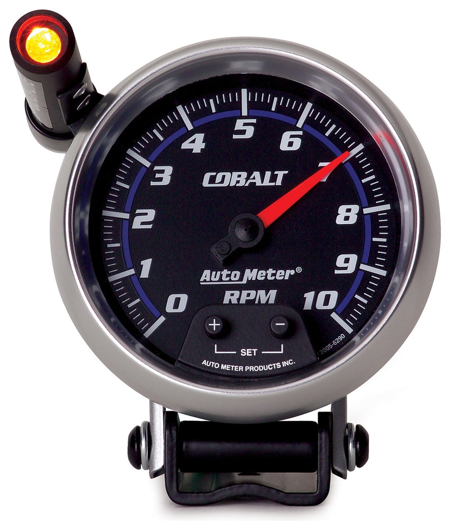 AutoMeter 6290 GAUGE, TACHOMETER, 3 3/4", 10K RPM, PEDESTAL W/ EXT. QUICK-LITE, COBALT