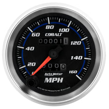 Load image into Gallery viewer, AutoMeter 6293 GAUGE, SPEEDOMETER, 3 3/8", 160MPH, MECHANICAL, COBALT