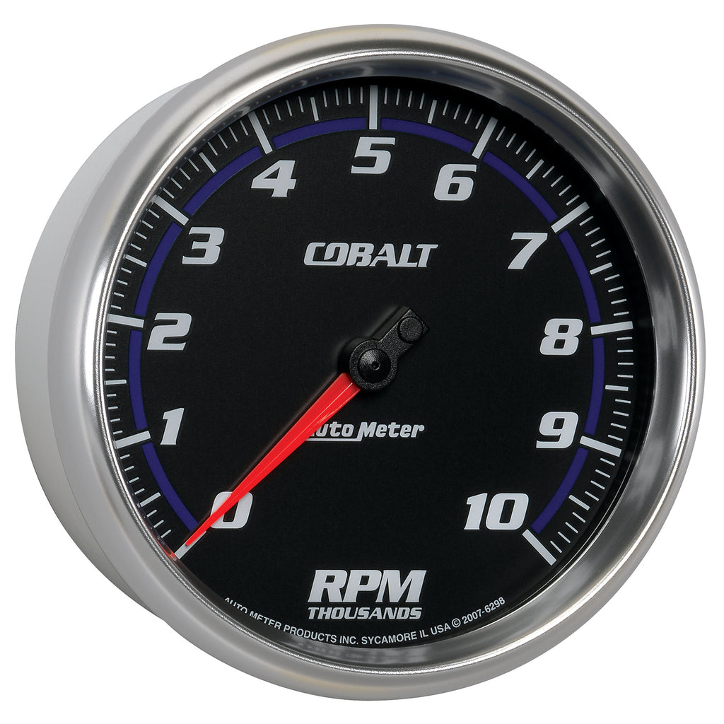 AutoMeter 6298 GAUGE, TACHOMETER, 5", 10K RPM, IN-DASH, COBALT