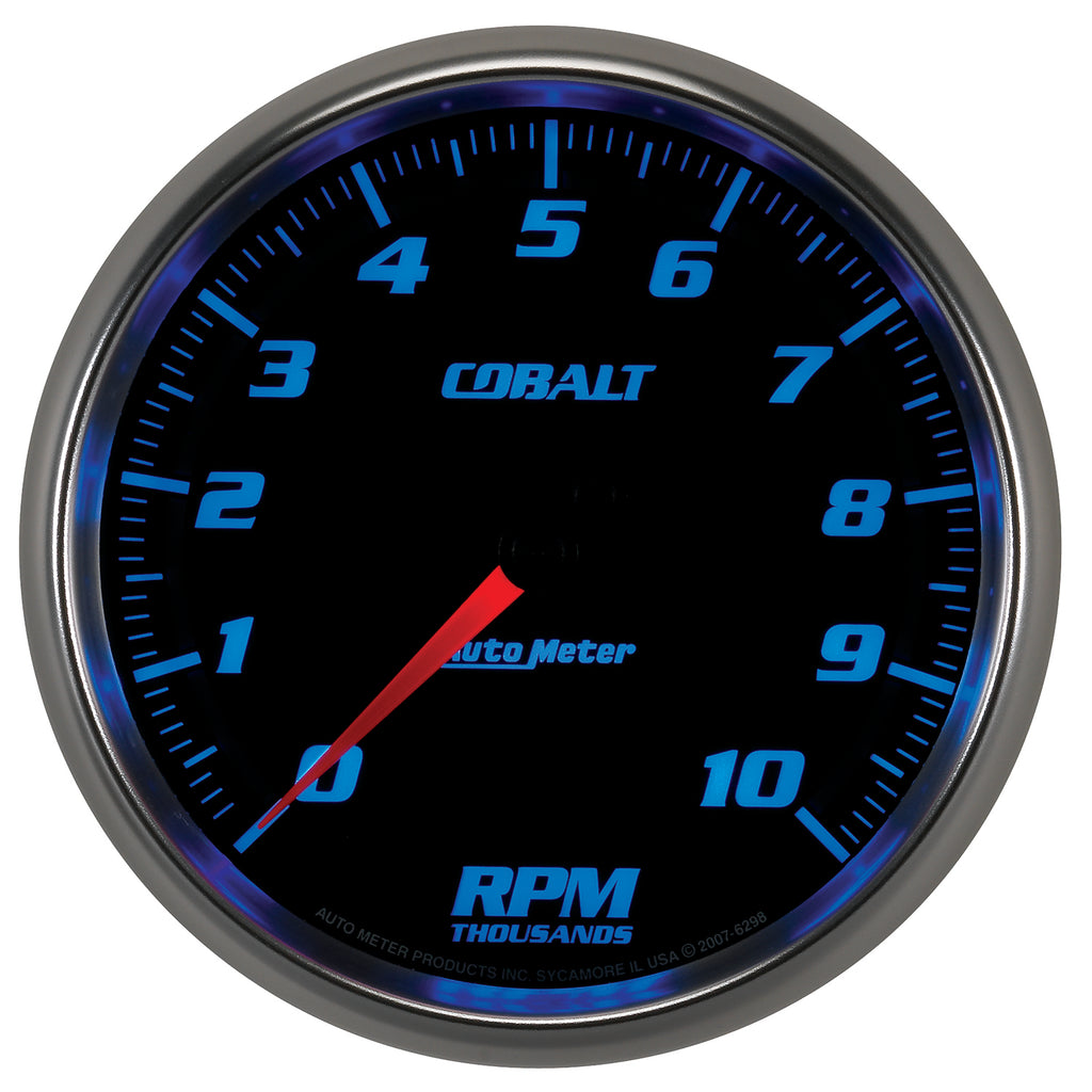 AutoMeter 6298 GAUGE, TACHOMETER, 5", 10K RPM, IN-DASH, COBALT