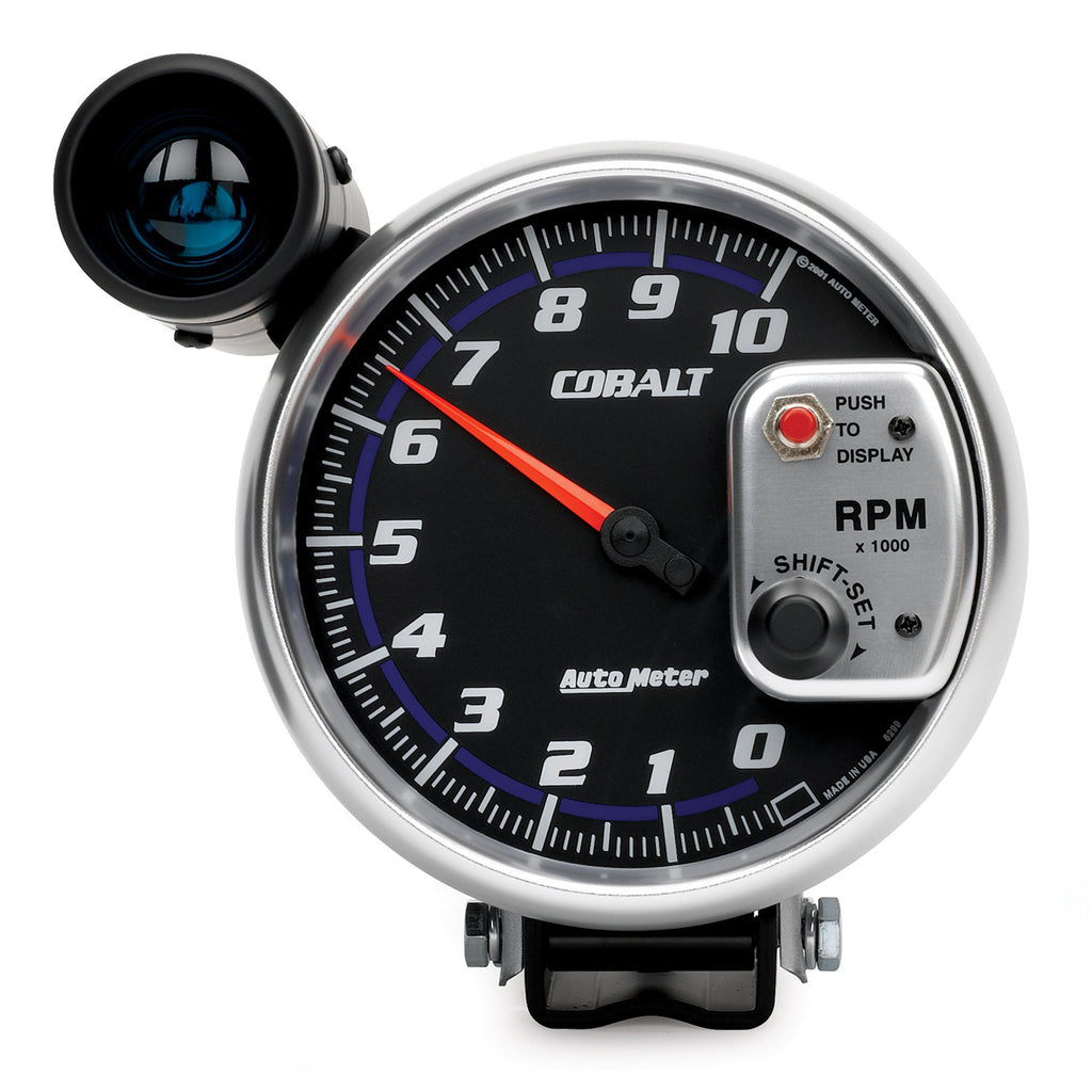 AutoMeter 6299 GAUGE, TACHOMETER, 5", 10K RPM, PEDESTAL W/ EXT. SHIFT-LITE, COBALT