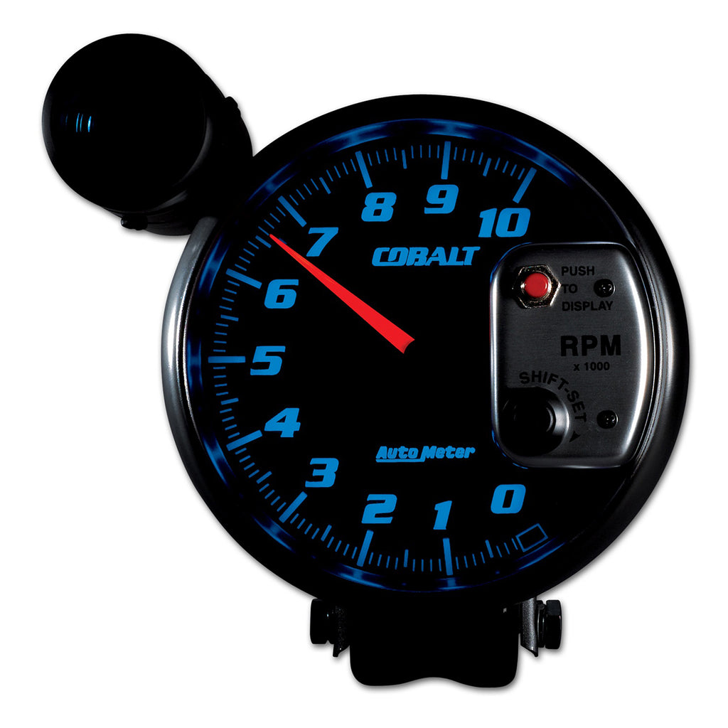 AutoMeter 6299 GAUGE, TACHOMETER, 5", 10K RPM, PEDESTAL W/ EXT. SHIFT-LITE, COBALT