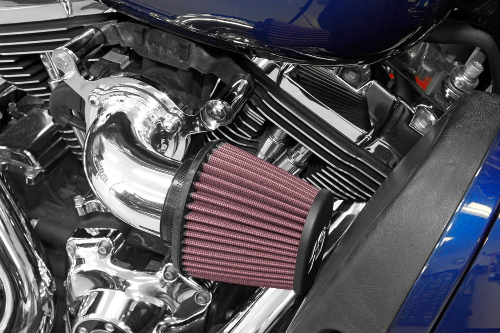 K&N 63-1131P Performance Air Intake System for Select Harley-Davidson FLHR Road King, Harley-Davidson FLHRC Road King Classic, Harley-Davidson FLHRSE4 Screamin Eagle Road King, Harley-Davidson FLHT Electra Glide Standard, Harley-Davidson FLHTC Electra