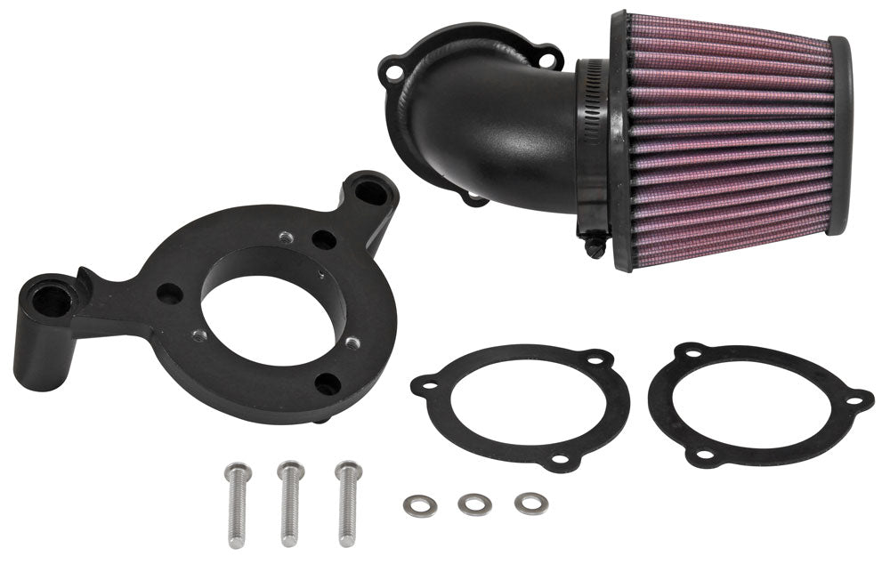 K&N 63-1131 Performance Air Intake System for Select Harley-Davidson FLHR Road King, Harley-Davidson FLHRC Road King Classic, Harley-Davidson FLHRSE4 Screamin Eagle Road King, Harley-Davidson FLHT Electra Glide Standard, Harley-Davidson FLHTC Electra