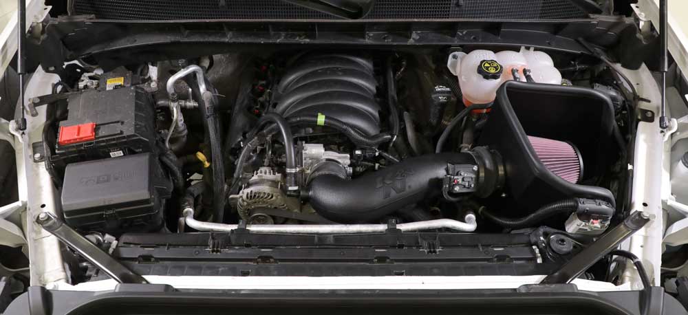 K&N 63-3110 Performance Air Intake System for Select Cadillac Escalade, Cadillac Escalade ESV, Chevrolet Silverado 1500, Chevrolet Silverado LTD, Chevrolet Suburban, Chevrolet Tahoe, GMC Sierra, GMC Sierra 1500, GMC Sierra Limited, GMC Yukon, GMC Yukon XL