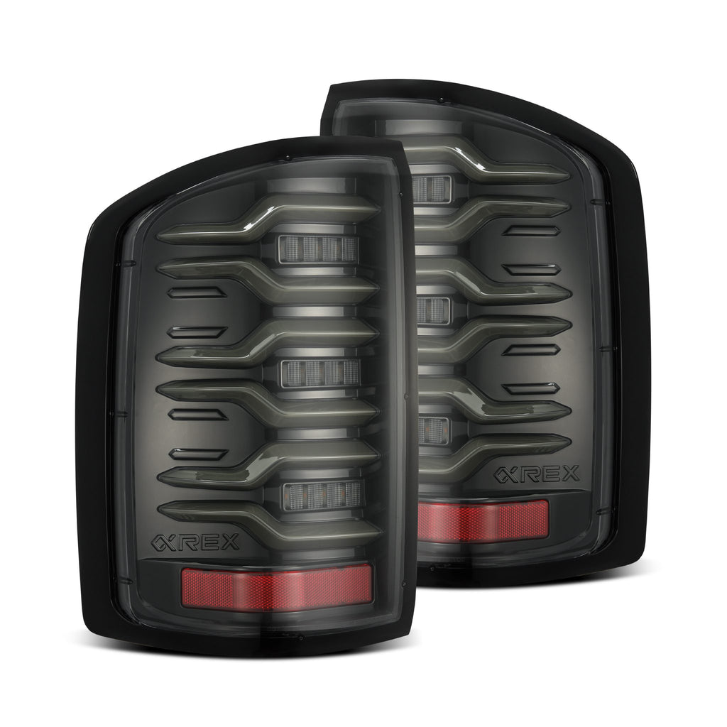 AlphaRex 630030 LED Taillights Alpha Black for Select GMC Sierra, GMC Sierra HD, GMC Sierra HD