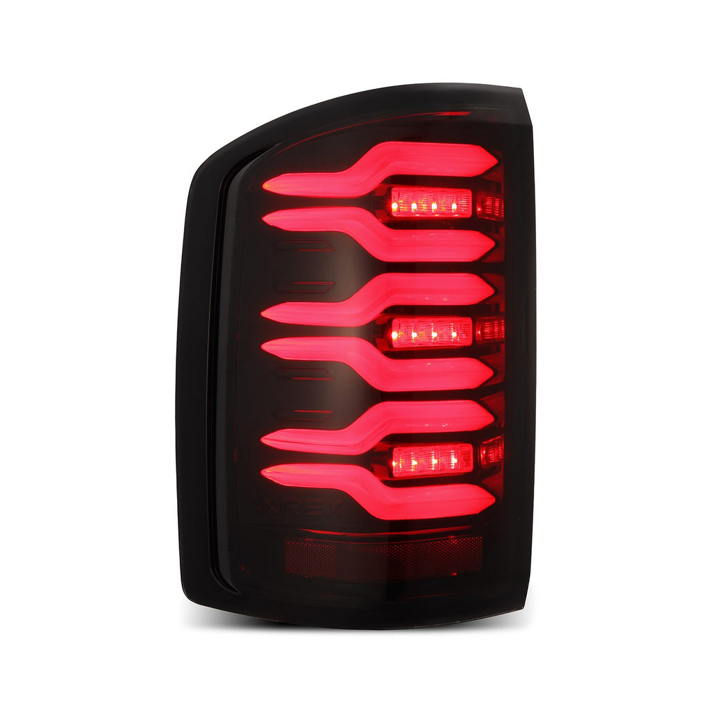 AlphaRex 630050 LED Taillights Black Red for Select GMC Sierra, GMC Sierra HD, GMC Sierra HD