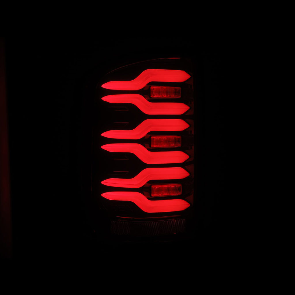 AlphaRex 630050 LED Taillights Black Red for Select GMC Sierra, GMC Sierra HD, GMC Sierra HD