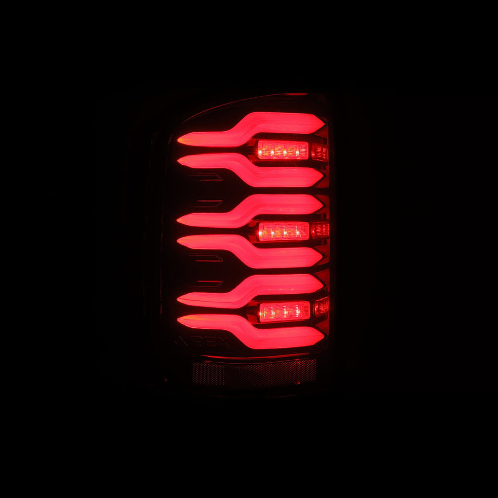 AlphaRex 630050 LED Taillights Black Red for Select GMC Sierra, GMC Sierra HD, GMC Sierra HD