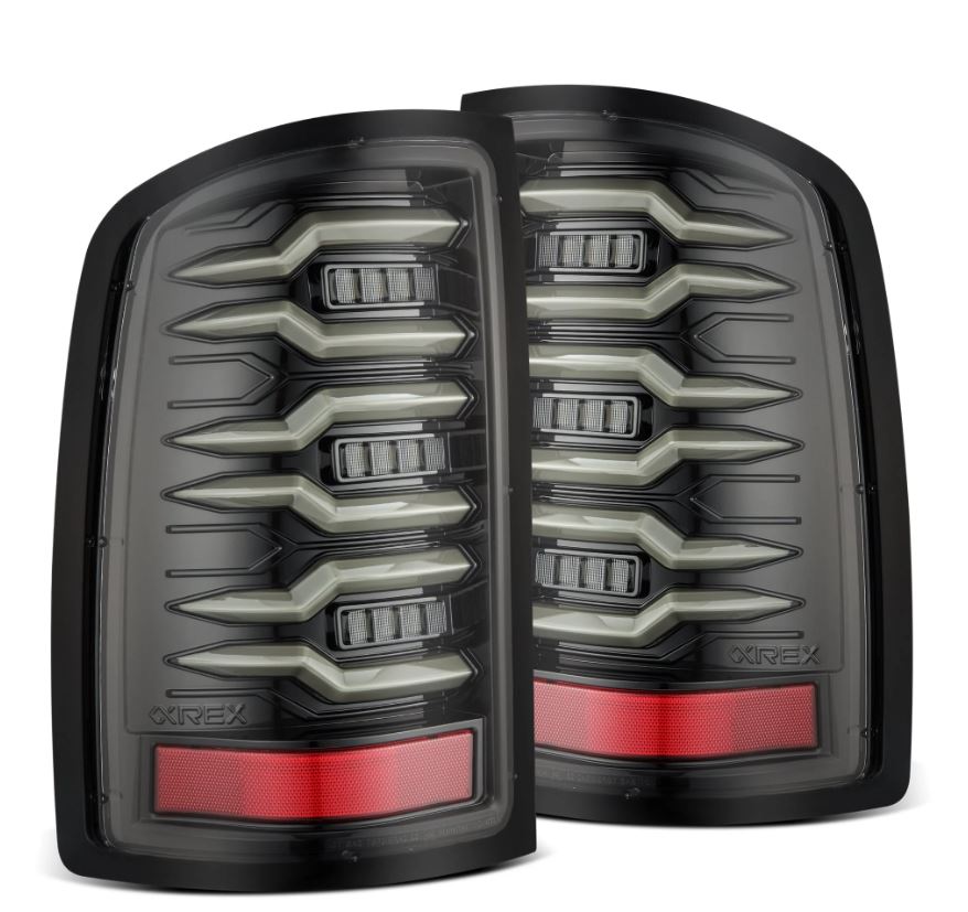 AlphaRex 630070 LED Taillights Alpha Black for Select GMC Sierra, GMC Sierra HD, GMC Sierra HD