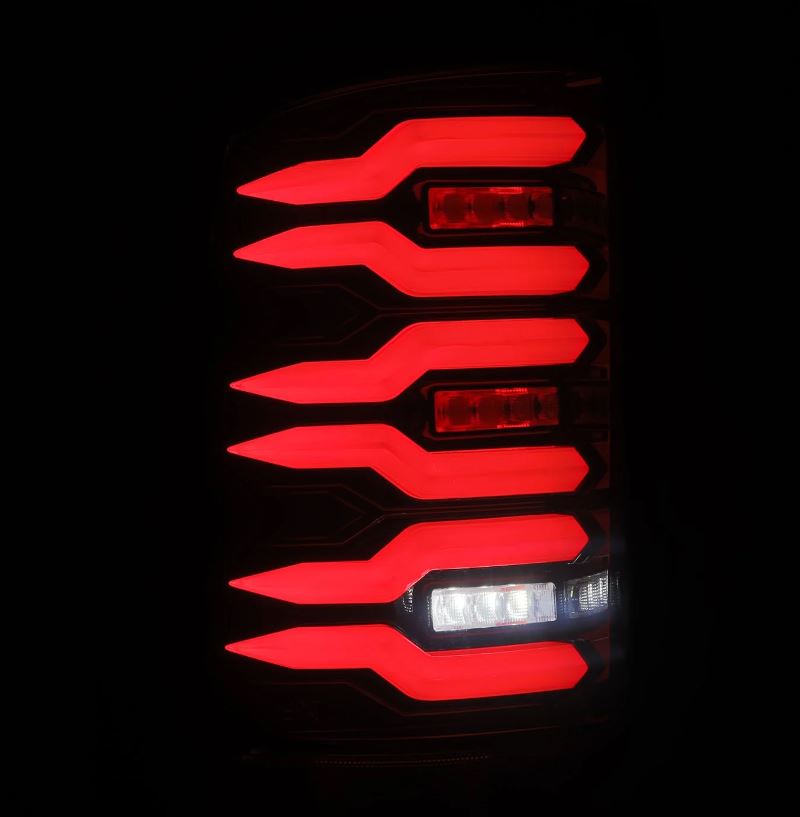 AlphaRex 630080 LED Taillights Black Red for Select GMC Sierra, GMC Sierra HD, GMC Sierra HD