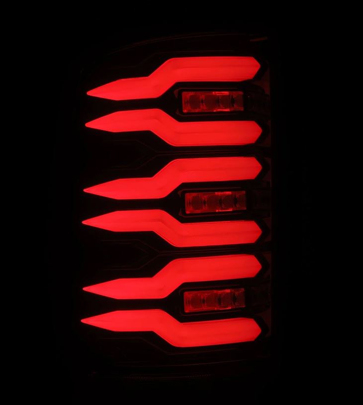 AlphaRex 630080 LED Taillights Black Red for Select GMC Sierra, GMC Sierra HD, GMC Sierra HD