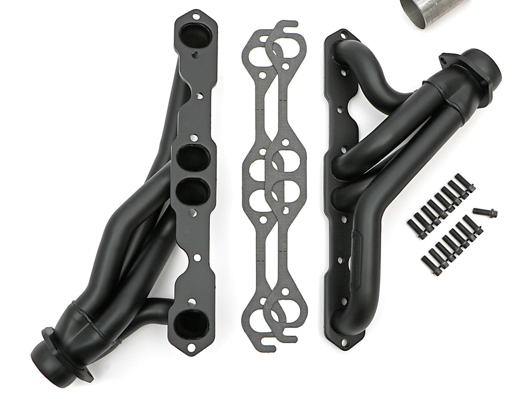 Hedman Hedders 63343 HD Black Mid-Length Swap Headers For SB Chevy in 87-95 Wrangler for Select Jeep Wrangler