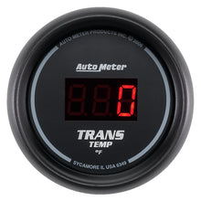 Load image into Gallery viewer, AutoMeter 6349 GAUGE, TRANS TEMP, 2 1/16", 340?F, DIGITAL, BLACK DIAL W/ RED LED