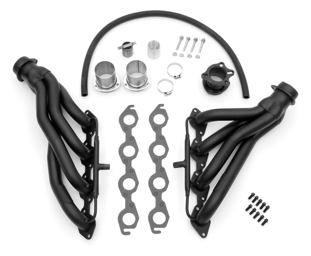 Hedman Hedders 63611 Black Mid-Length Headers For 67-81 Camaro 396-502 w/A.I.R. for Select Chevrolet Bel Air, Chevrolet Biscayne, Chevrolet Brookwood, Chevrolet Camaro, Chevrolet Caprice, Chevrolet Chevelle, Chevrolet Chevy II, Chevrolet El Camino,