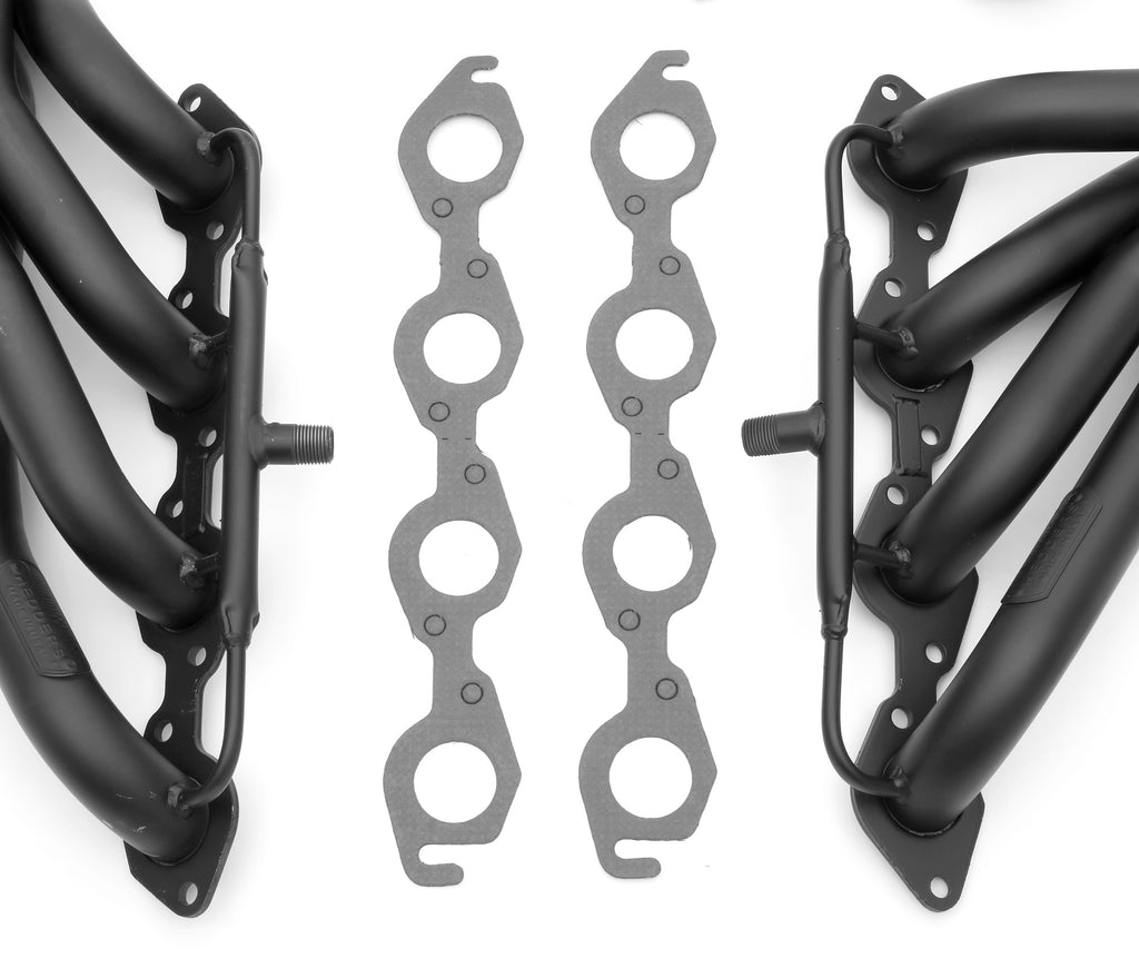 Hedman Hedders 63611 Black Mid-Length Headers For 67-81 Camaro 396-502 w/A.I.R. for Select Chevrolet Bel Air, Chevrolet Biscayne, Chevrolet Brookwood, Chevrolet Camaro, Chevrolet Caprice, Chevrolet Chevelle, Chevrolet Chevy II, Chevrolet El Camino,