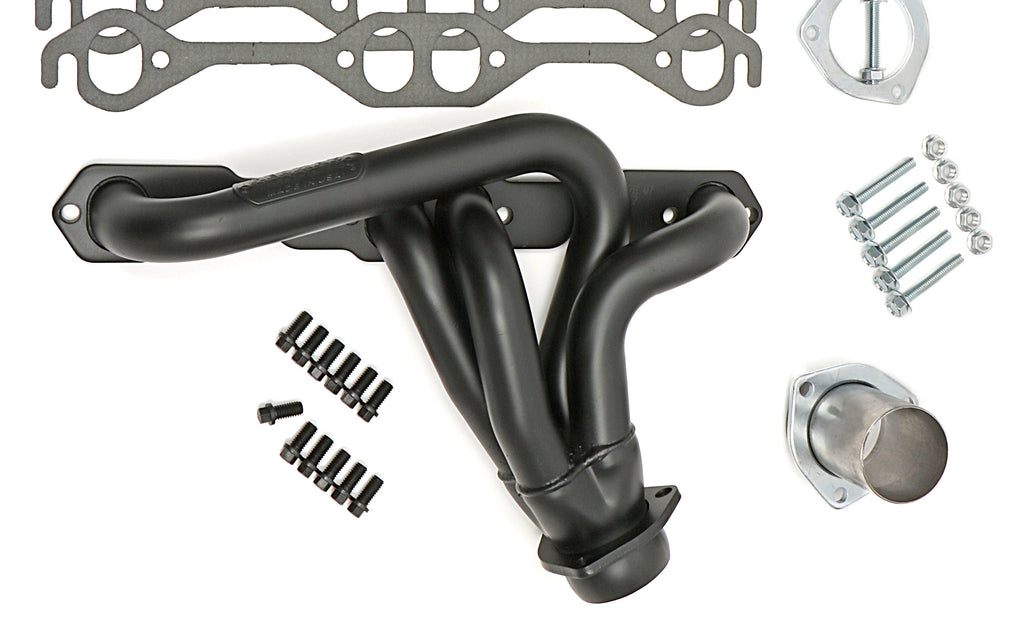 Hedman Hedders 63678 H.D. Black Mid-Length Swap Headers For SB Chevy in 76-86 JEEP CJ for Select Jeep CJ5, Jeep CJ7