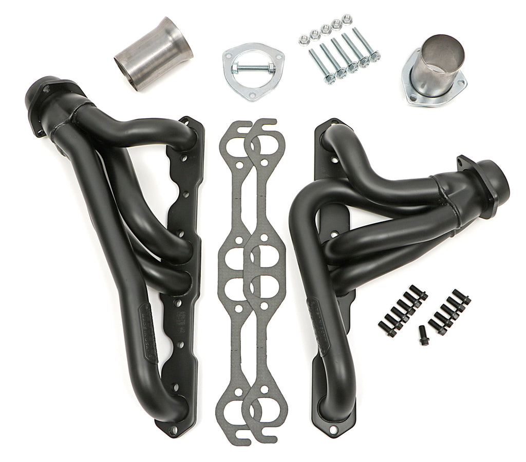 Hedman Hedders 63678 H.D. Black Mid-Length Swap Headers For SB Chevy in 76-86 JEEP CJ for Select Jeep CJ5, Jeep CJ7