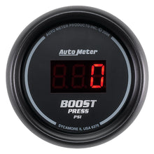 Load image into Gallery viewer, AutoMeter 6370 GAUGE, BOOST, 2 1/16", 60PSI, DIGITAL, BLACK DIAL W/ RED LED