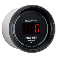 Load image into Gallery viewer, AutoMeter 6370 GAUGE, BOOST, 2 1/16", 60PSI, DIGITAL, BLACK DIAL W/ RED LED