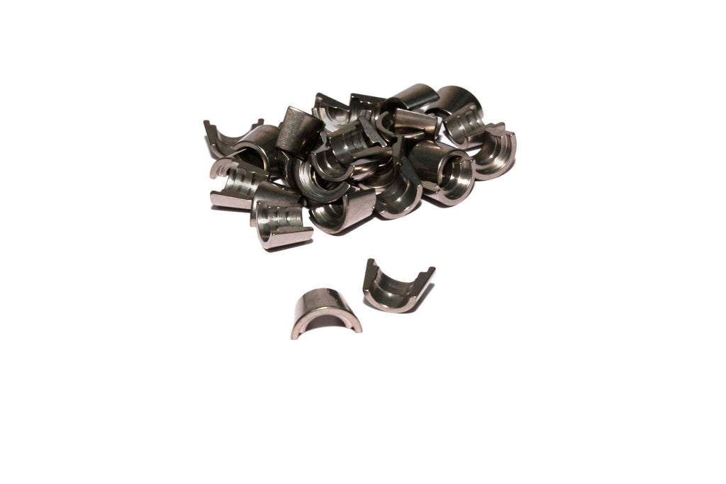 COMP Cams 638-16 Titanium Set of 16 - 10 Degree, 11/32", Single Groove Locks w/ Lash Cap Recess