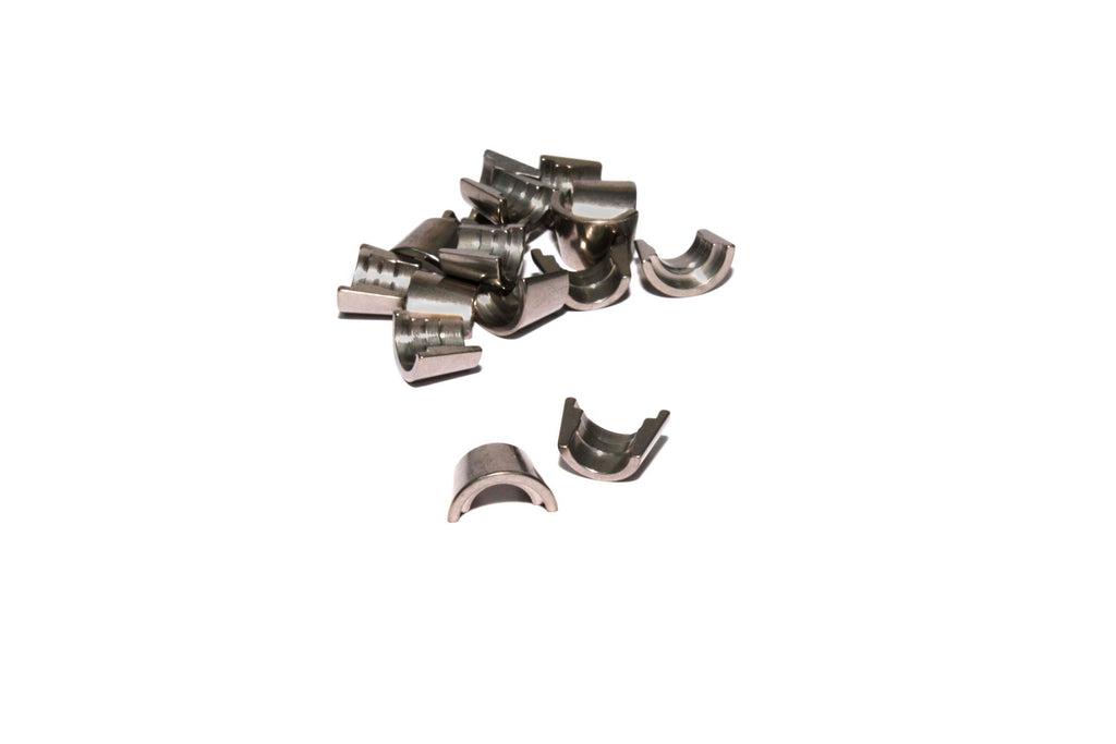 COMP Cams 638-8 Titanium Set of 8 - 10 Degree, 11/32", Single Groove Locks w/ Lash Cap Recess
